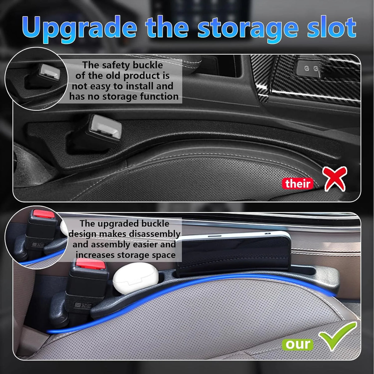 Car Seat Gap Filler Organizer — Stop Losing Your Phone, Keys & Fries Between Seats