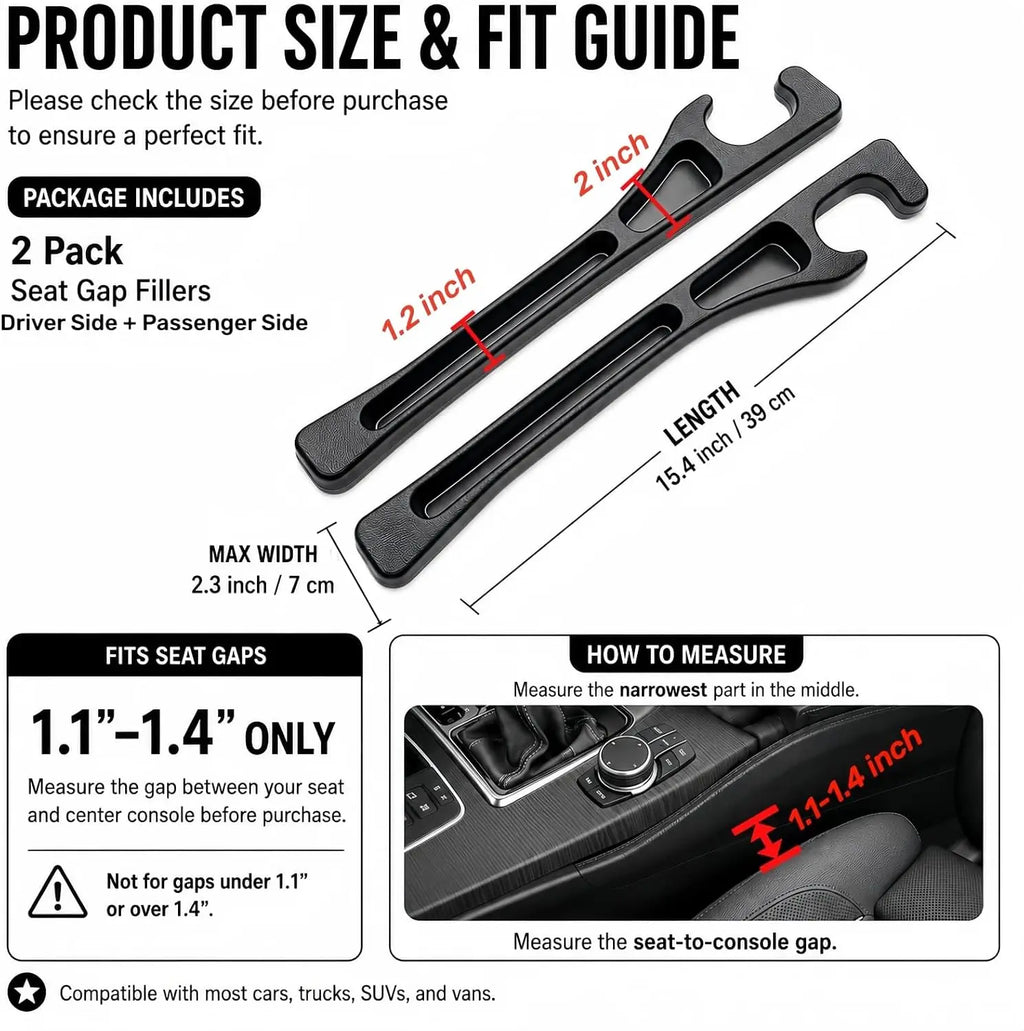 Car Seat Gap Filler Organizer — Stop Losing Your Phone, Keys & Fries Between Seats